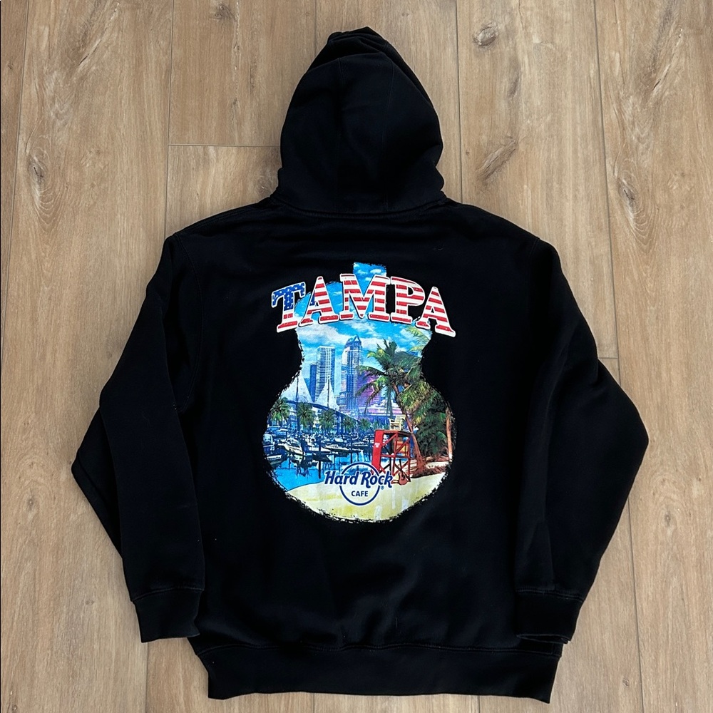 Worn once - HARD ROCK CAFE Tampa Full Zip Hoodie Sweatshirt